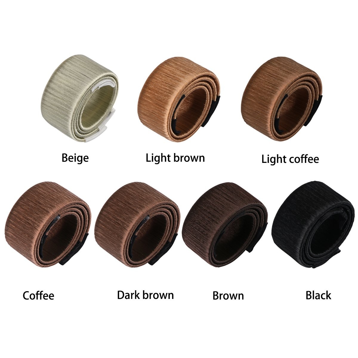 KISSBUTY Bun Maker (7 Count) – Hair Donut for French Twist, Wrap, Snap Disk