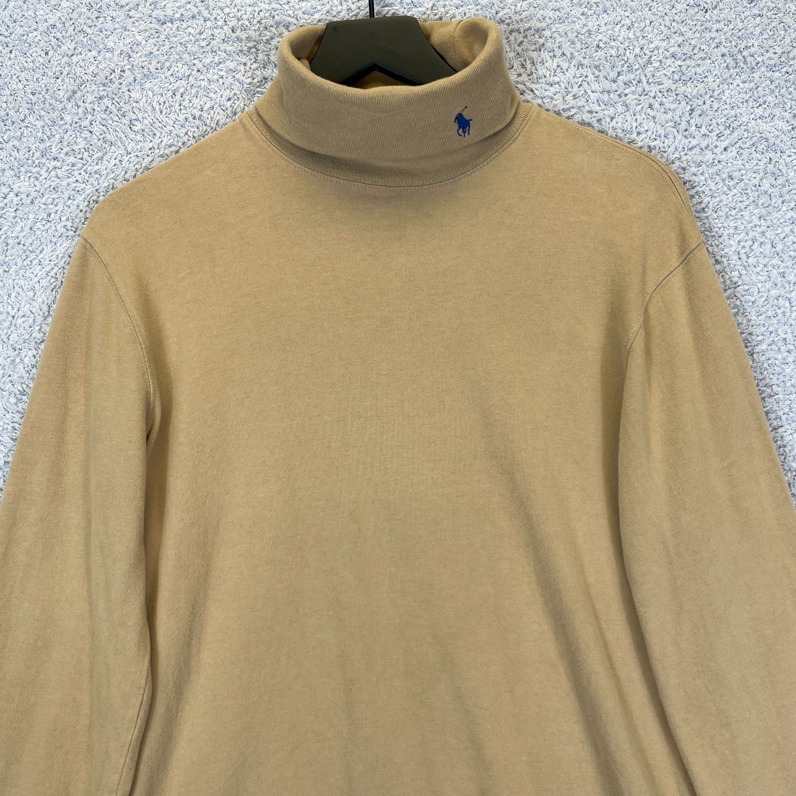 Polo Ralph Lauren Vintage Turtleneck Sweatshirt Men’s Medium Pony Beige 90’s
