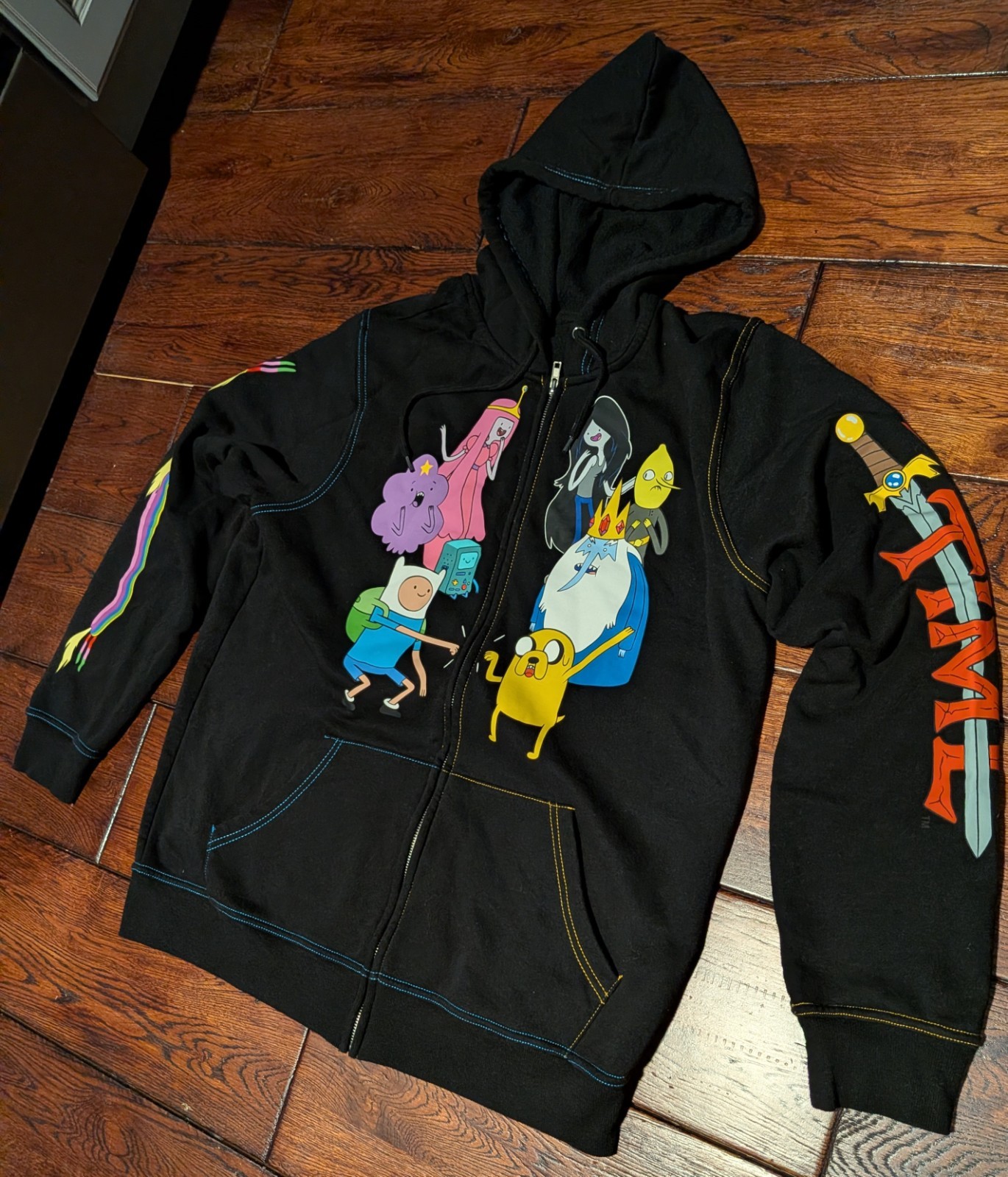 Adventure Time Cartoon Network Hot Topic Full Zip Hoodie Sweatshirt Men’s XL