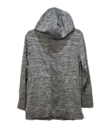 ATHLETA Womens Gray Ash Cinch Waist Zippered Hoodie Size M Pockets Thumb Holes