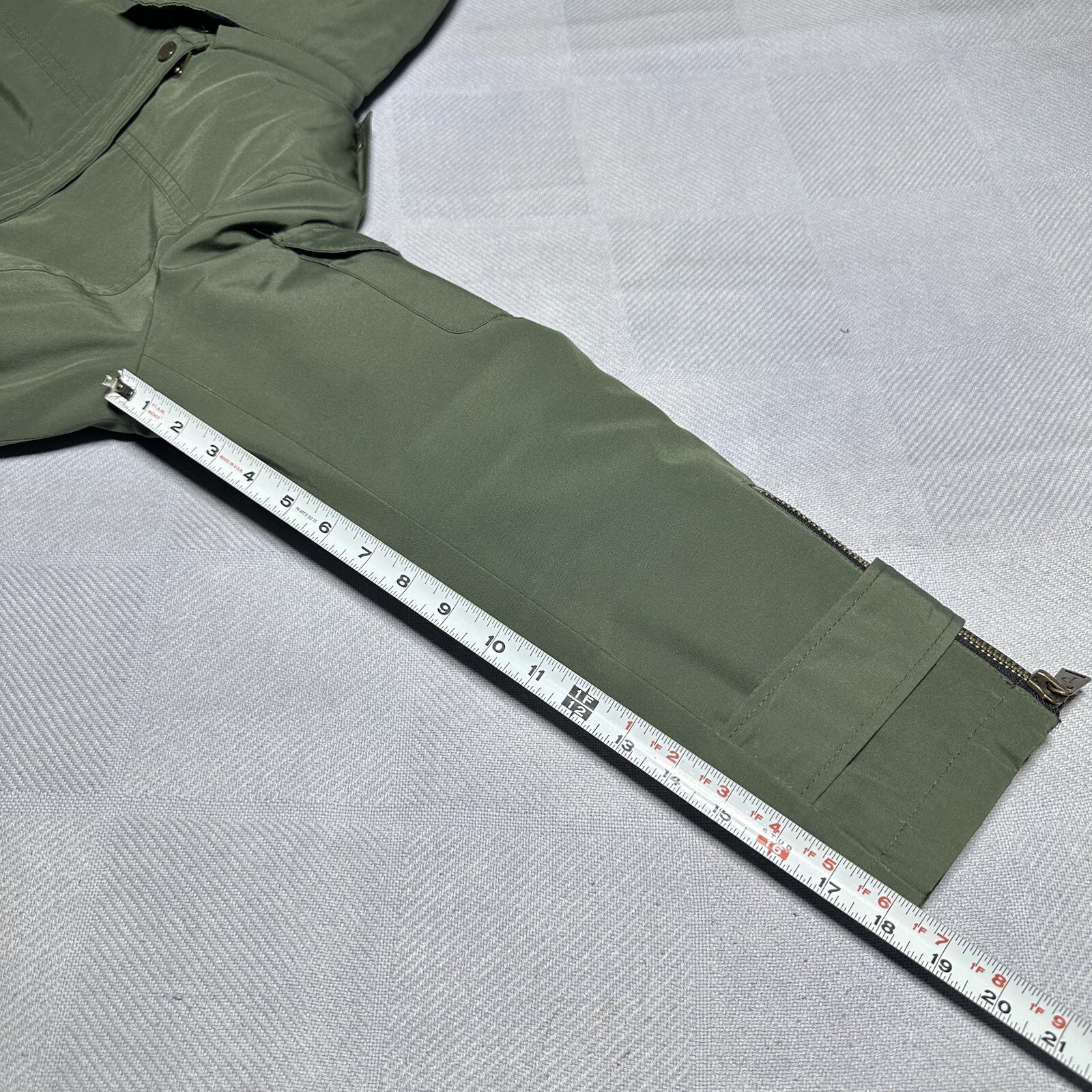 Pendleton North Shore Green Down Parka Jacket Coyote Fur Hood Women’s Size XS