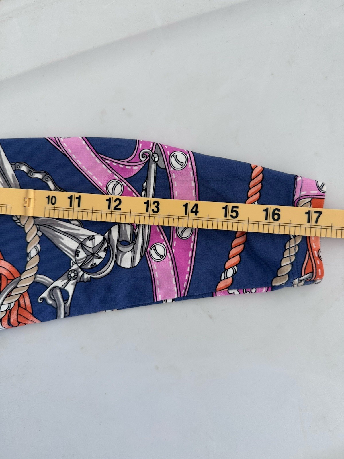 J.McLaughlin Signature Catalina Cloth Equestrian Rope Belt Shirt Royal Blue Smal