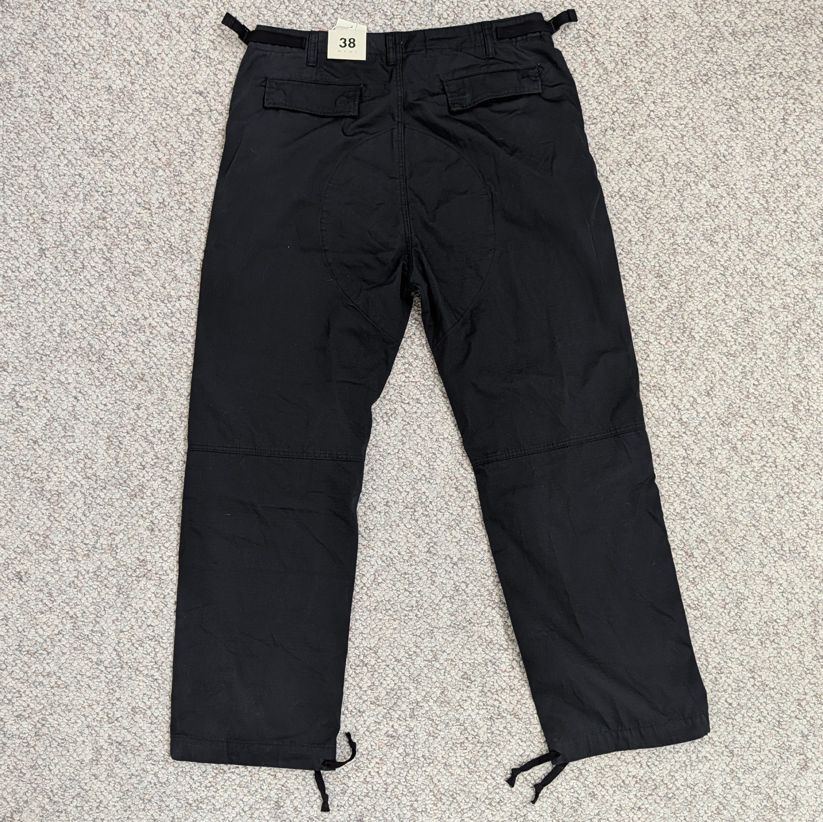 NWT Mnml Pants Men 38×33 Black Cargo Ultra Baggy Vintage Ripstop Skater