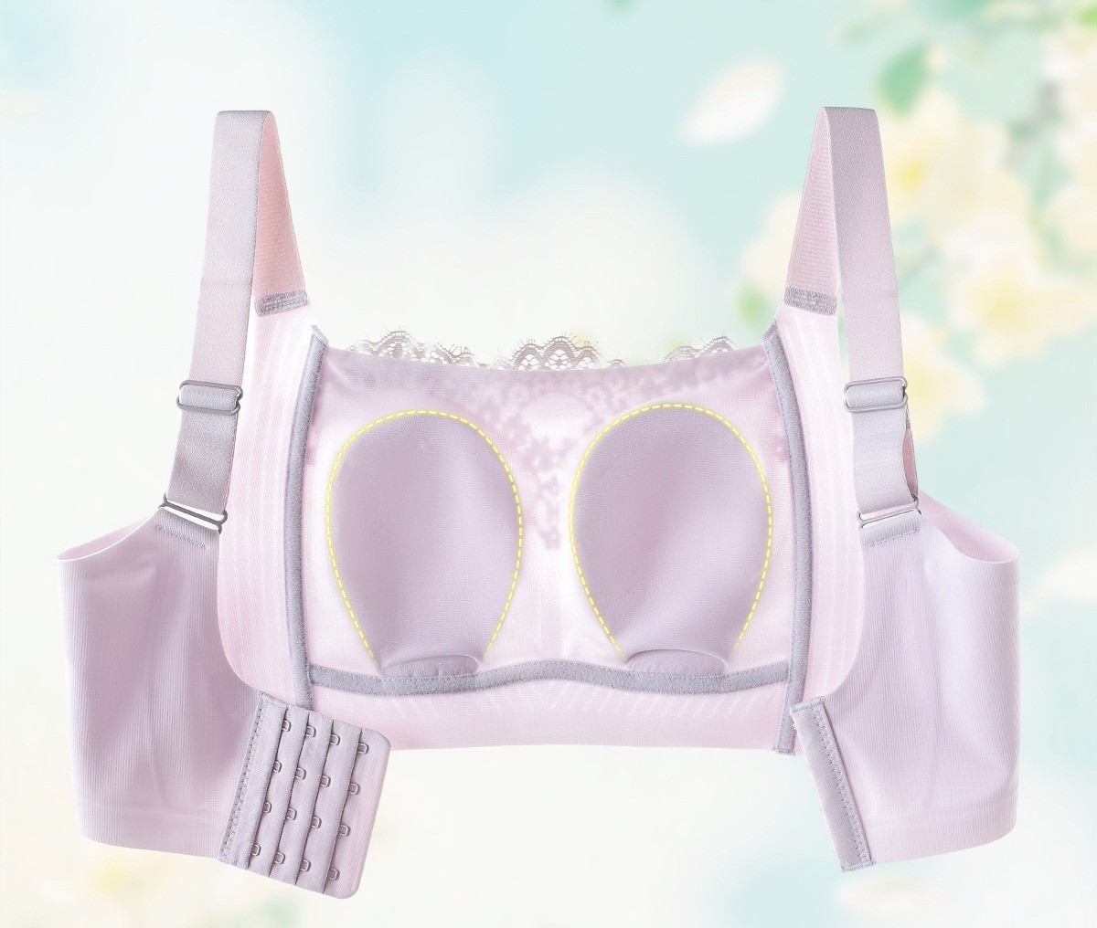 Women Bras Full coverage Seamless Ultra-thin Lace Vest Plus size Underwear 2861