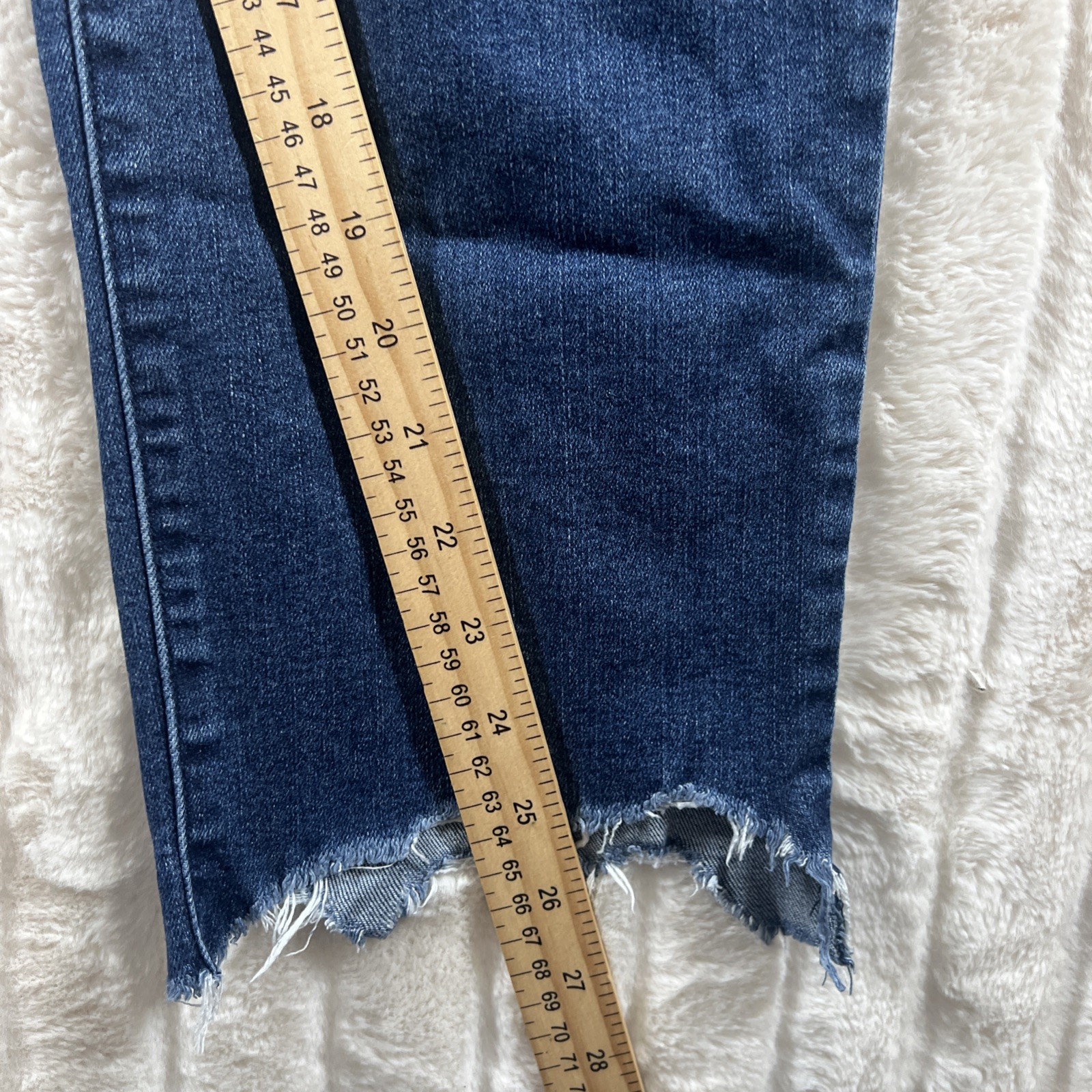 Democracy Jeans Womens 14 Blue Ab Technology Skyrise Wide Leg Crop Utility