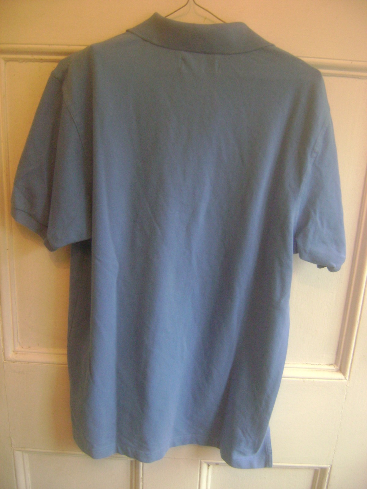 M. DUMAS & SONS POLO SHIRT SMALL 97%COTTON PIQUE 3% ELASTANE SKY BLUE; EXC