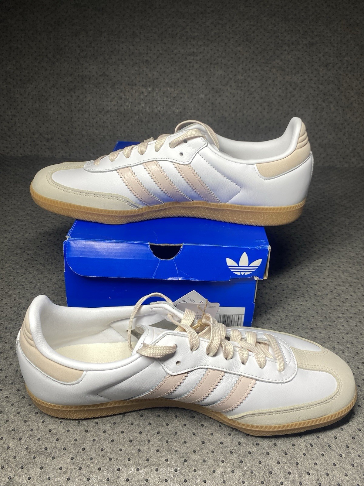 Adidas SAMBA OG W JS1351 Sneakers Women’s Size 10 1/2 White/ Pink Stripes NWT