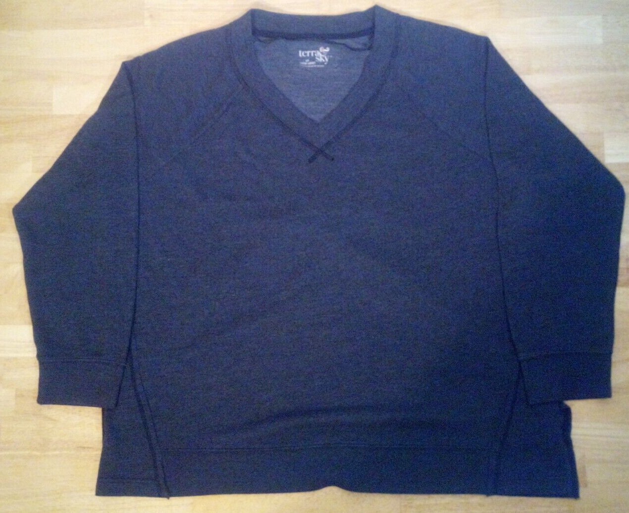 Terra & Sky Women’s Sweatshirt Black-Soot Long Sleeves Plus Size 1X
