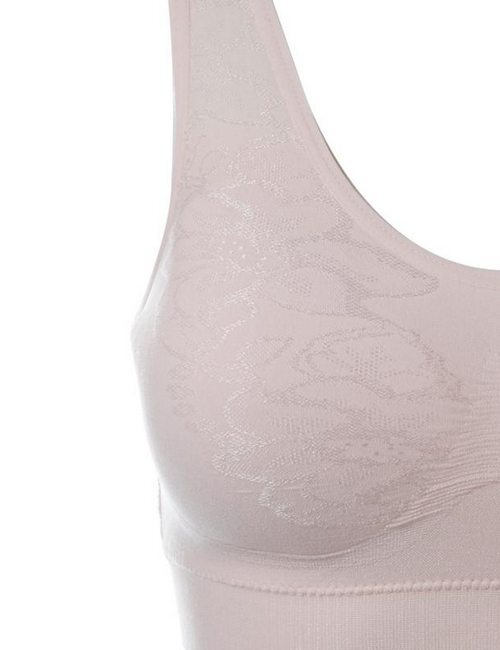 Rhonda Shear Lilac Purple Jacquard Ahh Bra Removable Pads New
