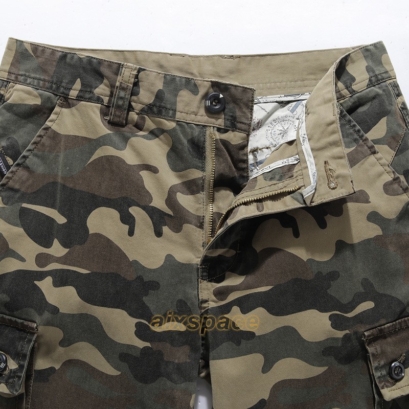 Men’s Casual Long Pants Cargo Cotton Spring Camouflage Outdoor Sport Trouser Hot