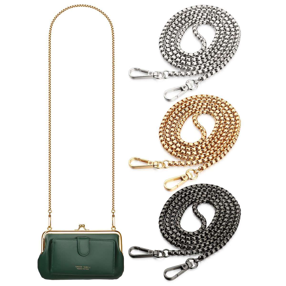 47″ Replacement Purse Chain Strap Handle Shoulder Crossbody Handbag Bag Metal