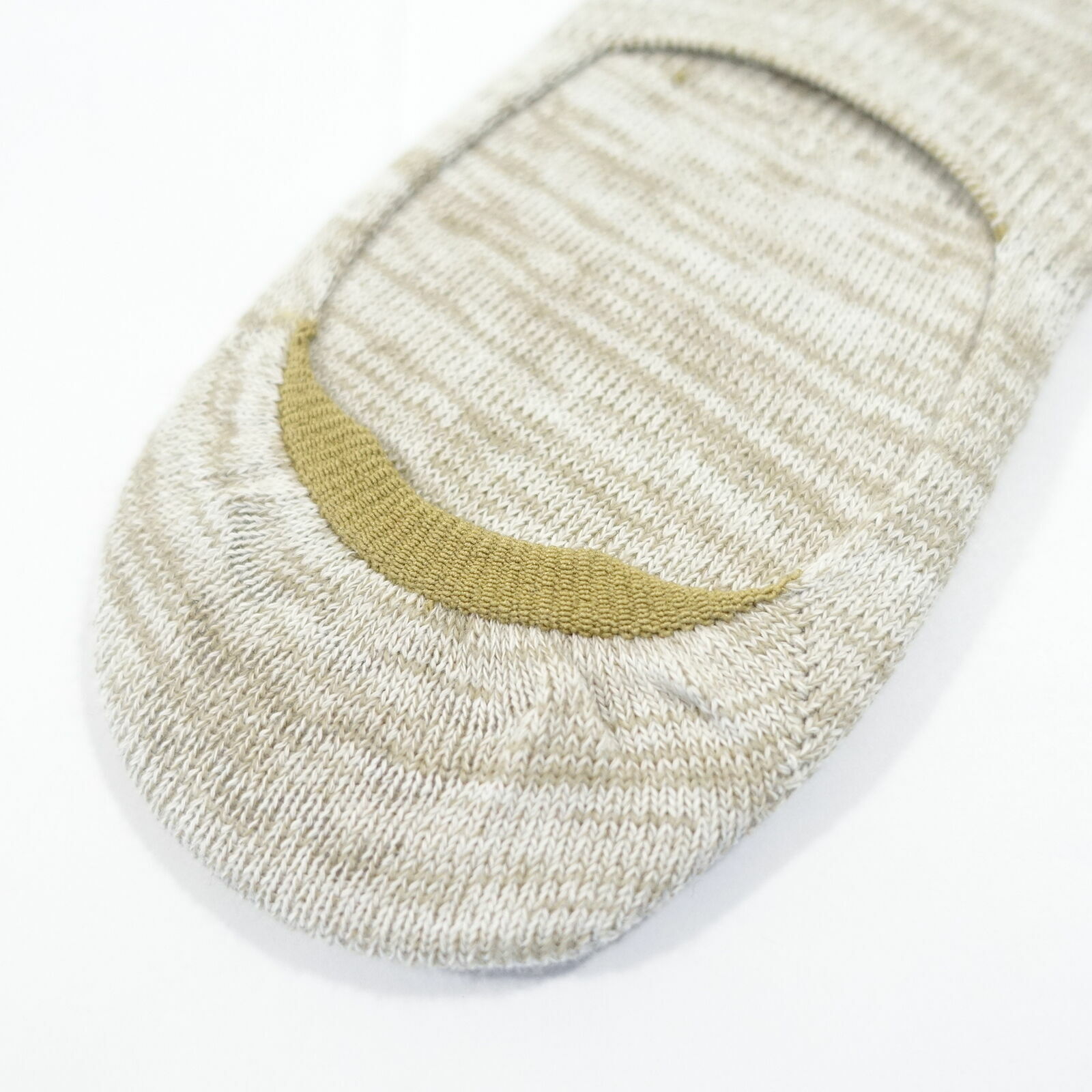 SUN + STONE 3 Pack No Show Socks, Light Grey /Tan , Size 10-13