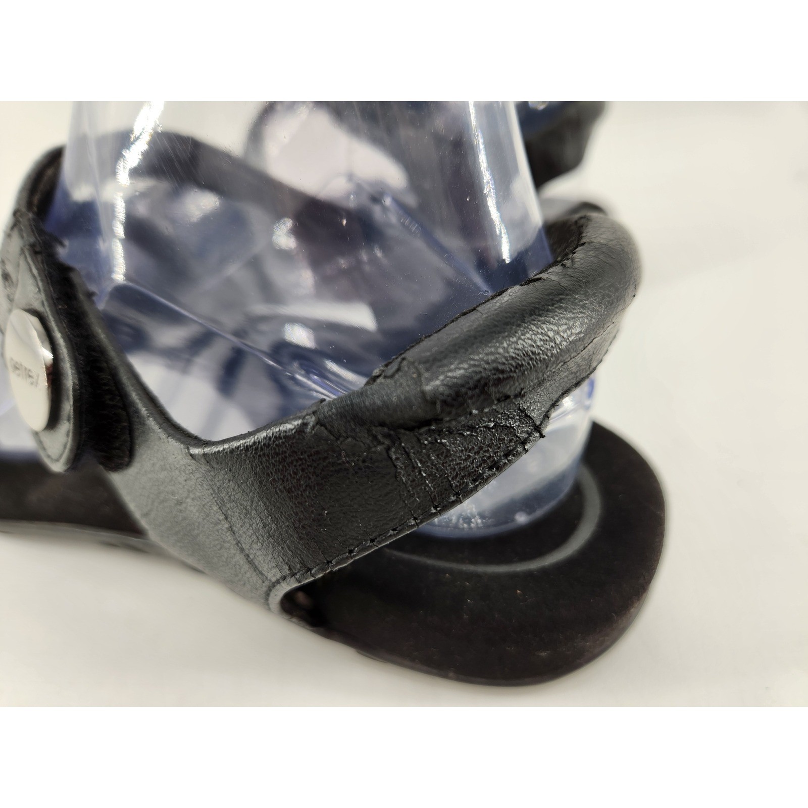 Aetrex Jess Strap Sandals Womens 9-9.5 Black Metallic Strappy Comfort SE210W