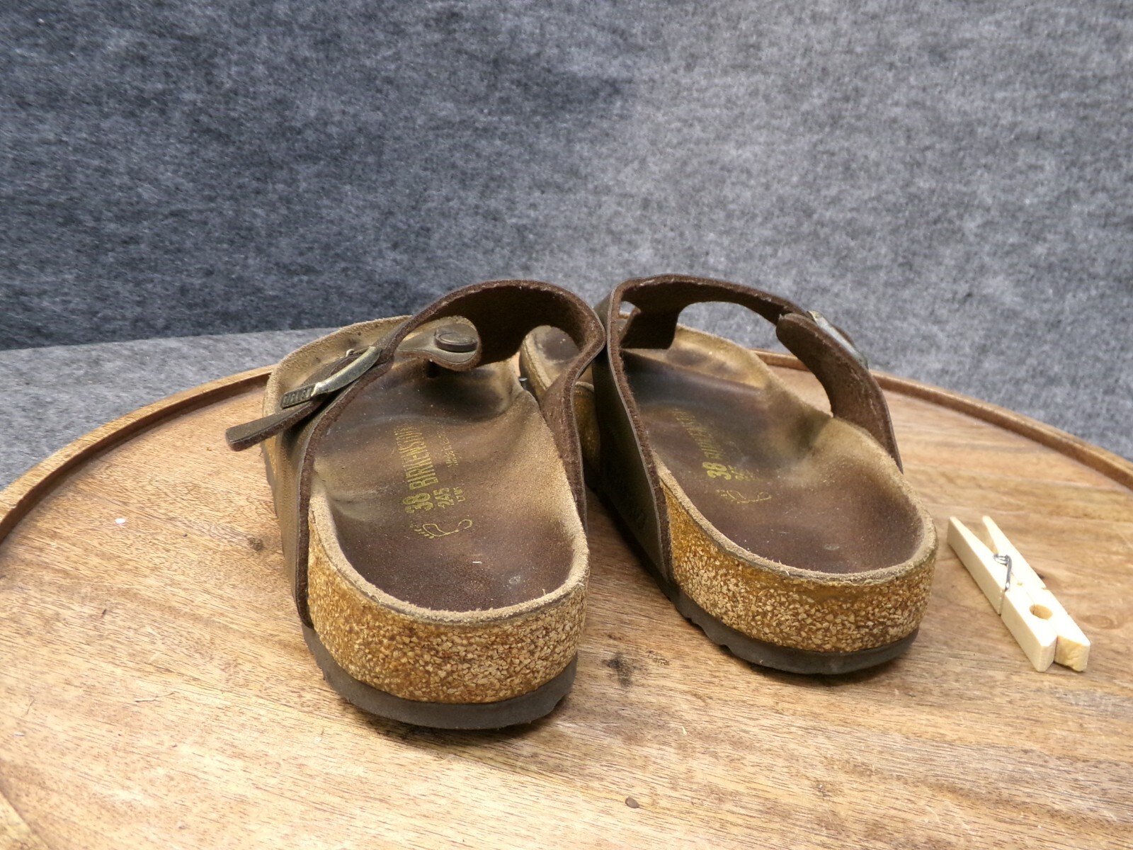 Birkenstock Womens Gizeh Brown Bronze Birko-Flor Thong Sandals Size 38 US 7 Reg.