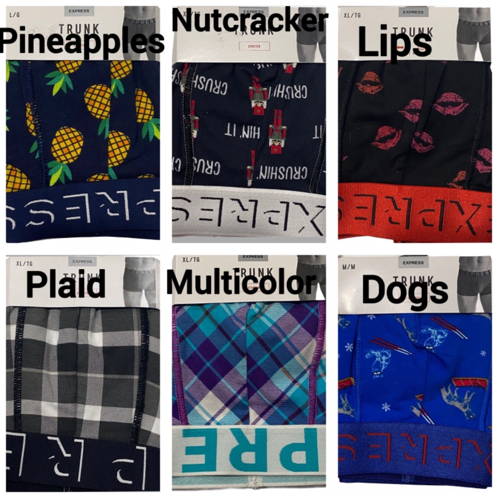 NWT EXPRESS Men’s Trunk Underwear Sz S-M-L-XL-XXL