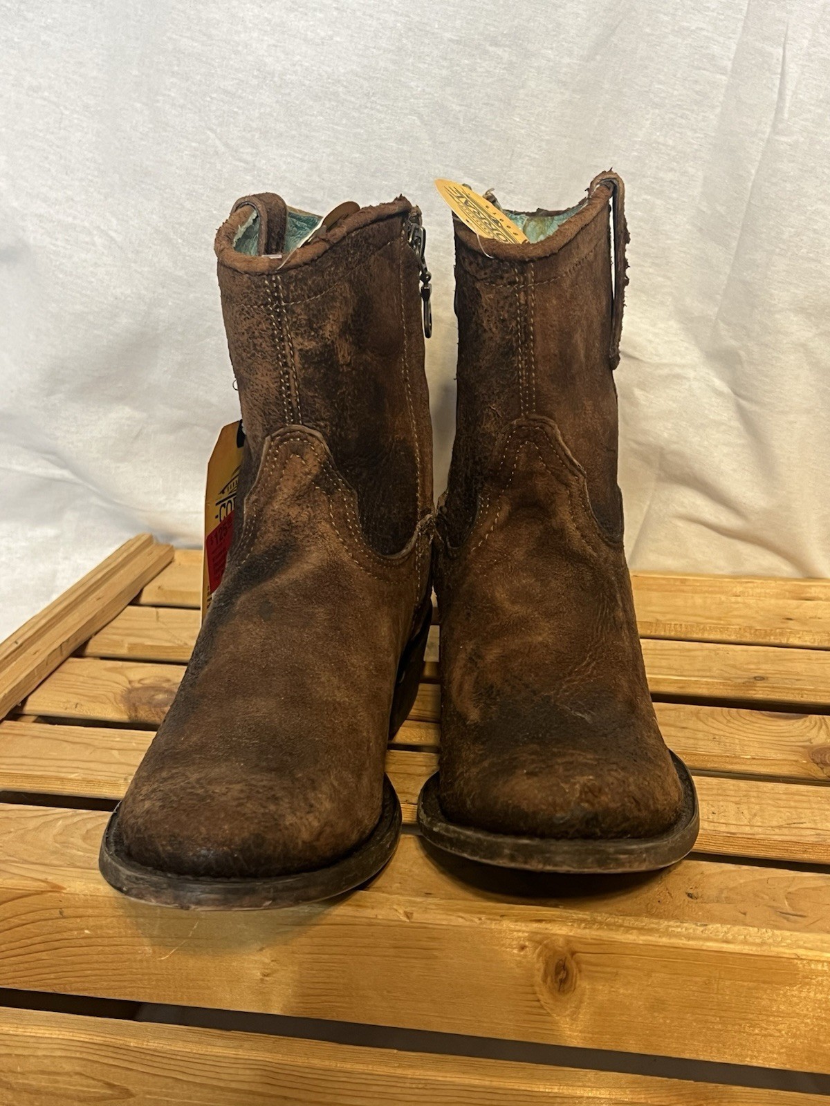 #8223. NEW! Corral Women’s Brown Rough-Out Western Bootie. Size 6