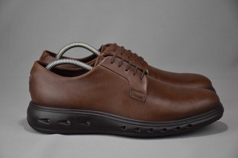 mens ecco heels brown leather 42