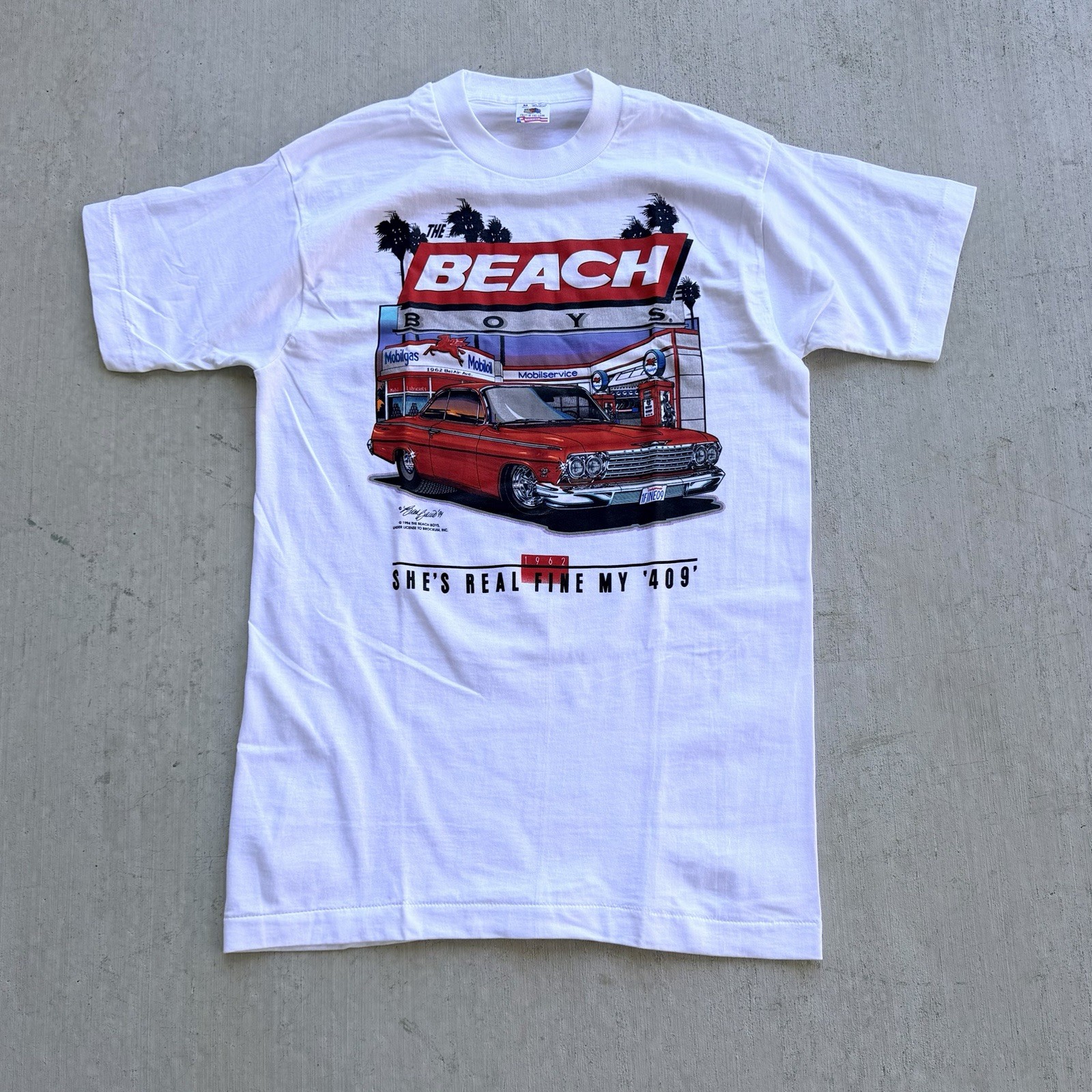 Vintage Beach Boys T Shirt Real Fine Single Stitch Classic Cars Dead Stock