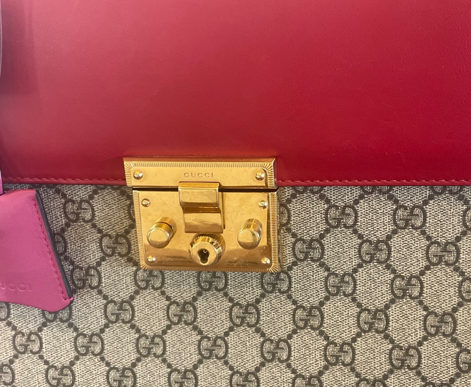 Gucci GG Supreme Monogram Canvas Top Handle Bag Handbag Purse