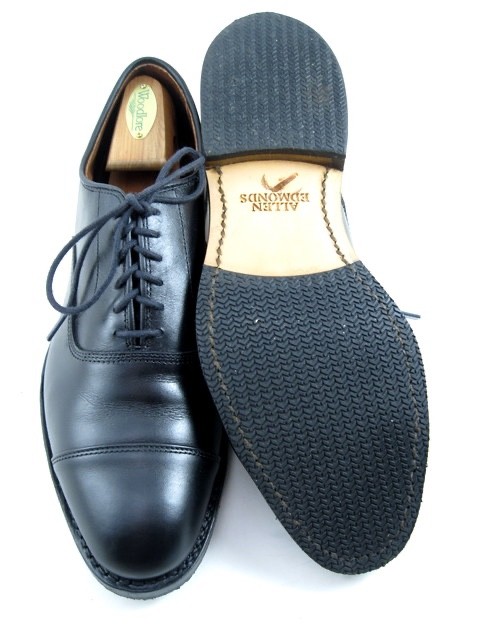 Allen Edmonds “PARK AVENUE” Cap-Toe Oxfords 8.5 E BLACK Comb Tap Sole (795N)