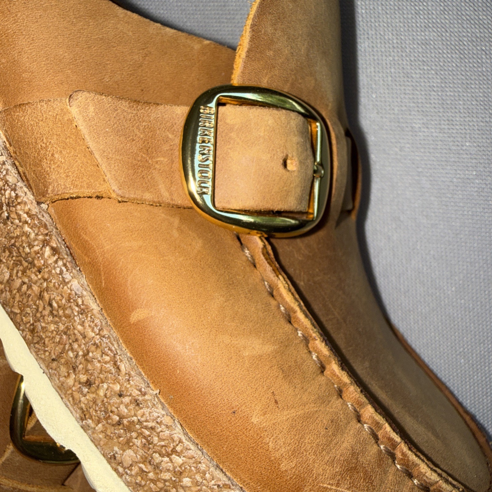 Birkenstock Buckley Cognac Brown Oiled Leather Clogs EU 38 Regular/Wide US 8 EUC