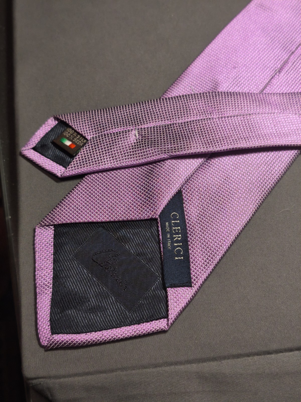 Clerici – Solid Color Lilac Silk Tie Made in Italy