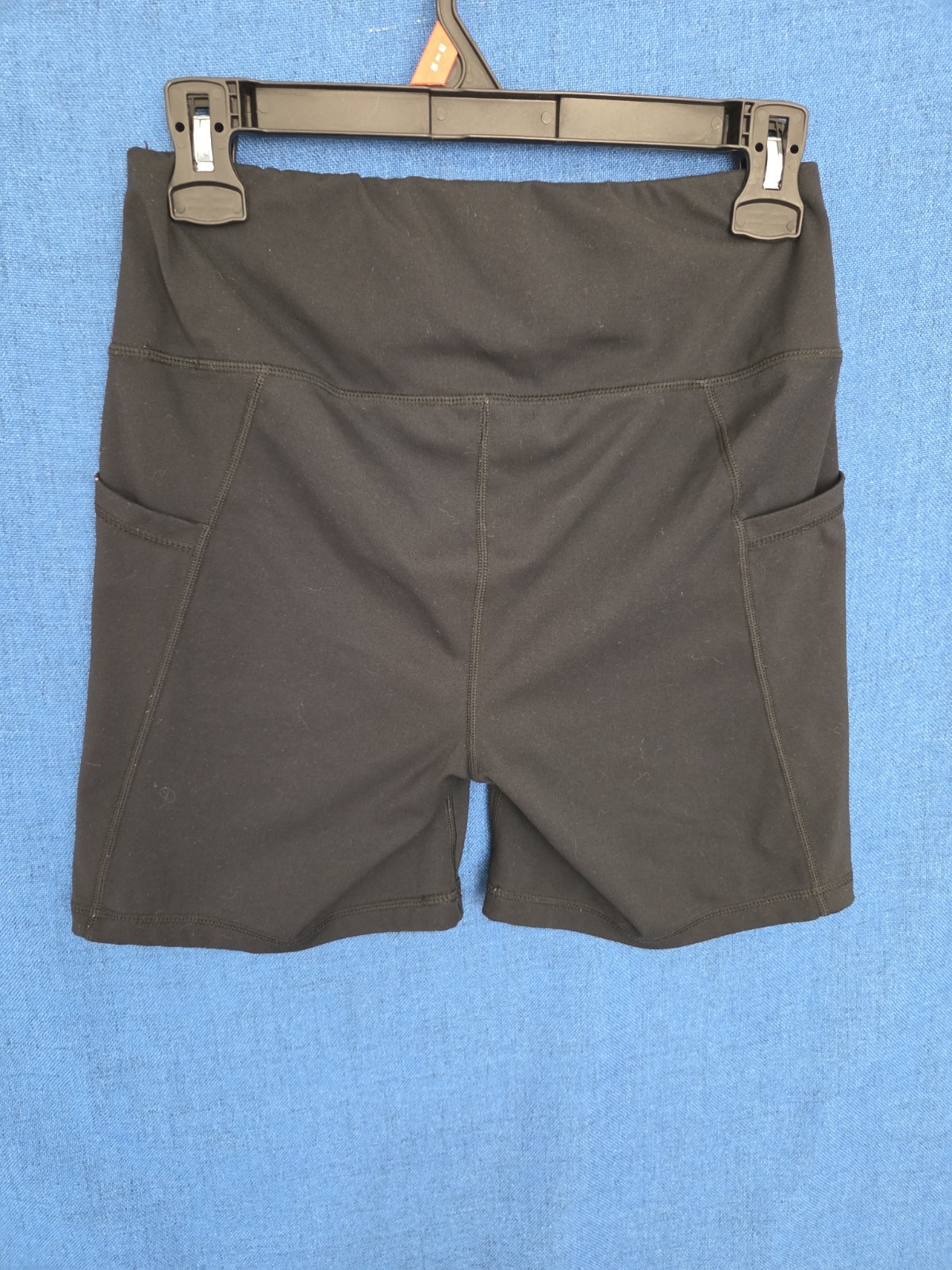 Yogalicious Lux High Rise Shorts L Black Everyday 6″ Biker Active Yoga Gym