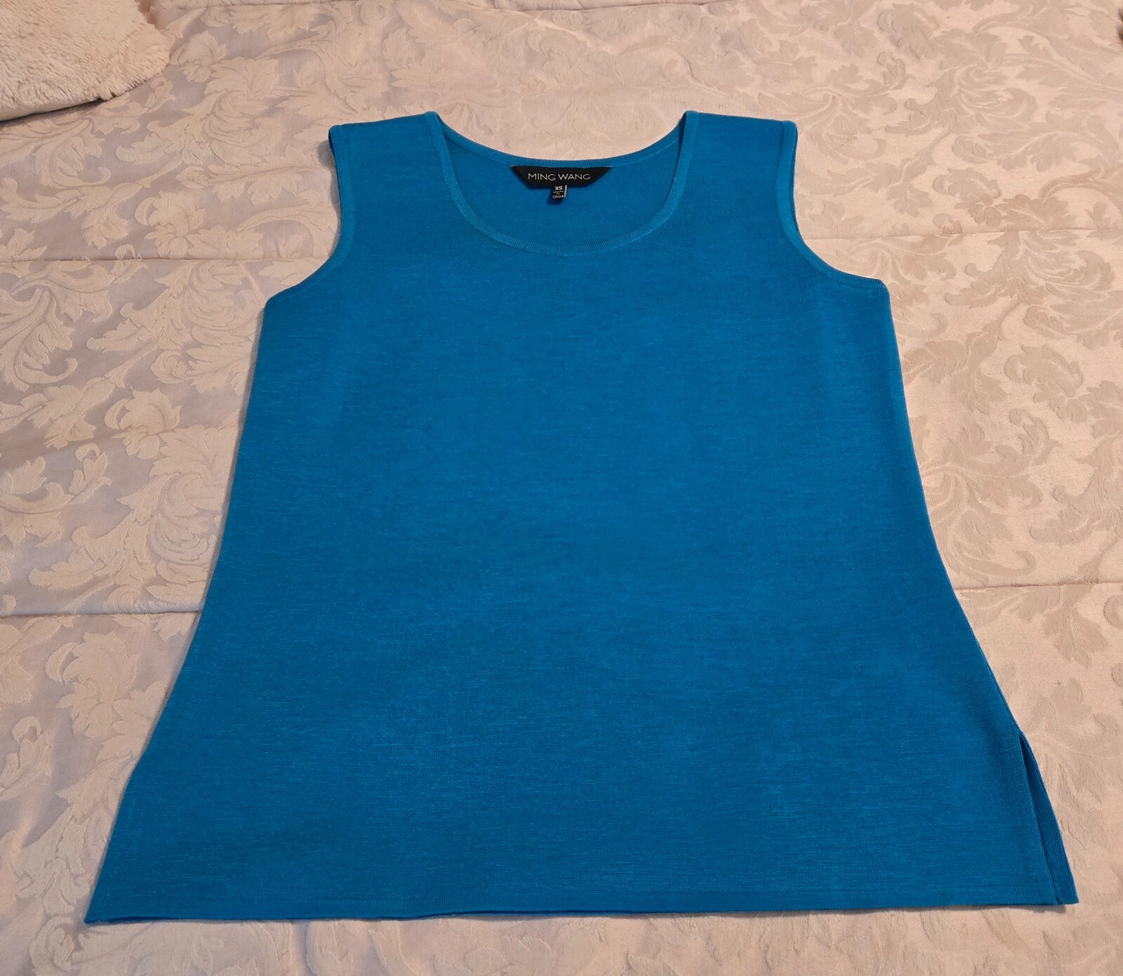 Ming Wang Teal Knit Tank – XS – New Without Tags – Washable Wrinkle Resistant