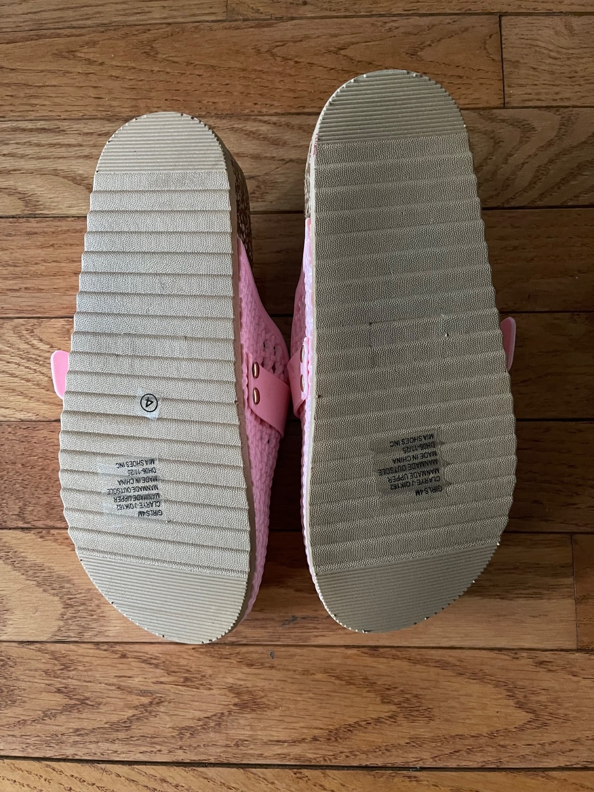 GIRLS MIA CLARYE-J BLUSH PINK JELLY SHOES SLIDES NWB SIZE 4M
