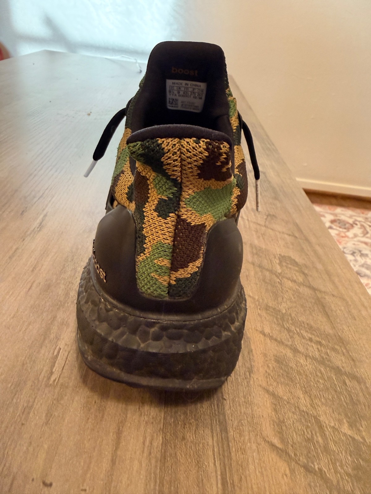 Size 9.5 – A Bathing Ape x adidas UltraBoost 4.0 Green Camo