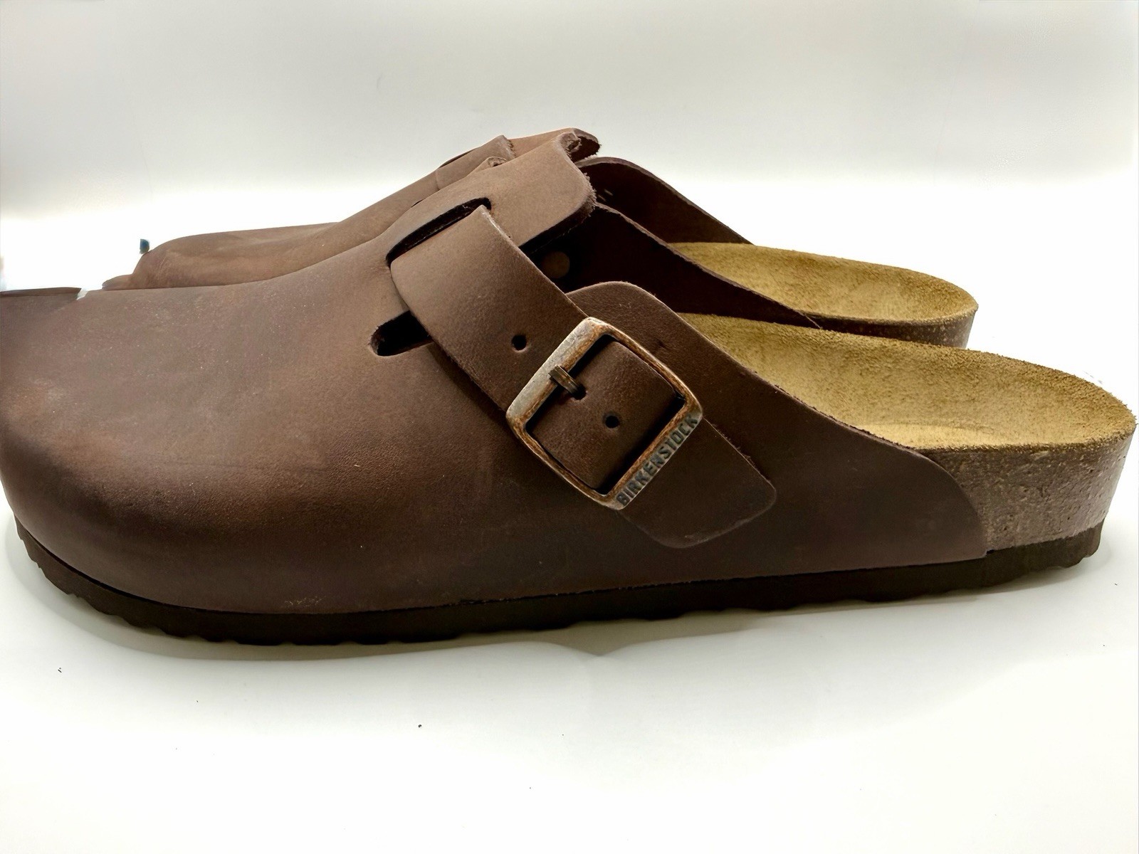 Birkenstock Boston BS Habana Brown Leather Clog Sandals EU 43 US 10 MPN 860131