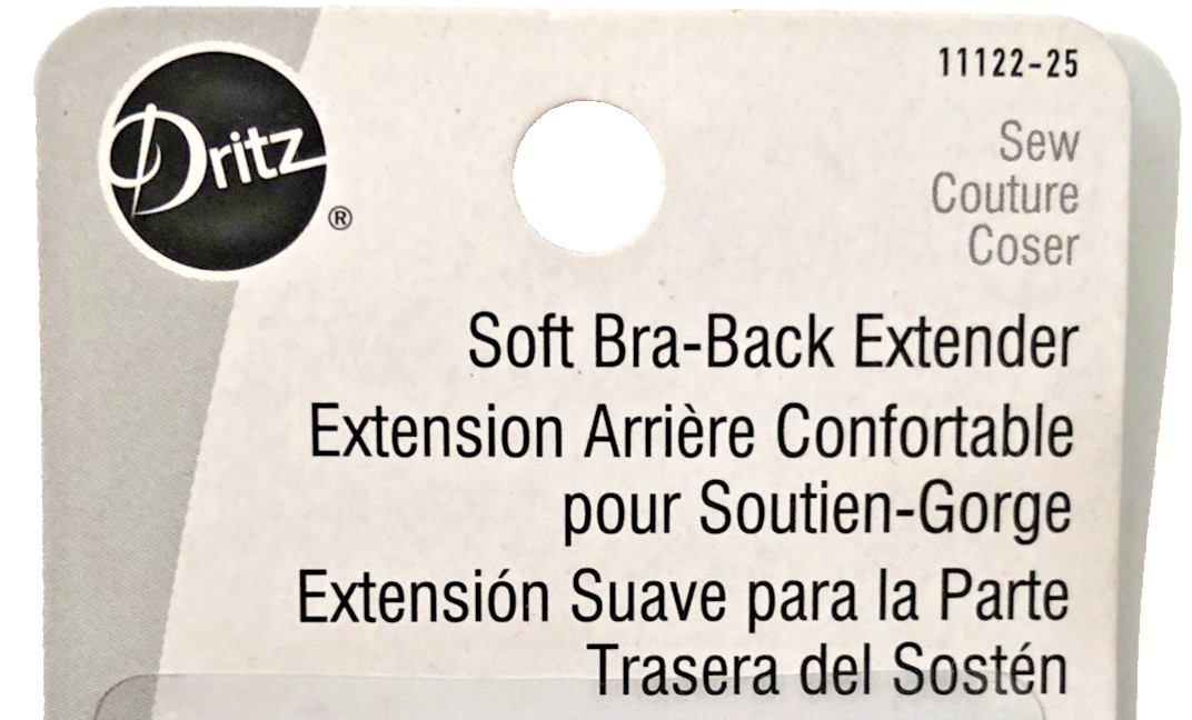 Dritz Soft Bra-Back Extender 1.25″ Tan #11122-25 New in Package