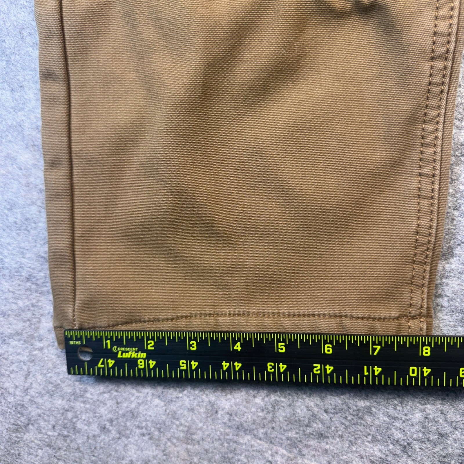 Weatherproof Vintage Mens Fleece Lined Canvas Pants Brown Regular Fit 38×29