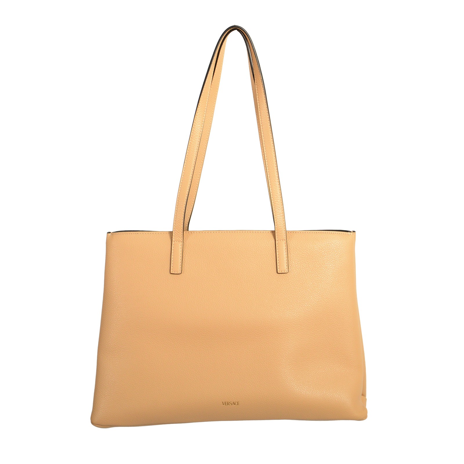 Versace Women’s 100% Textured Leather V-Logo Tote Handbag Shoulder Bag