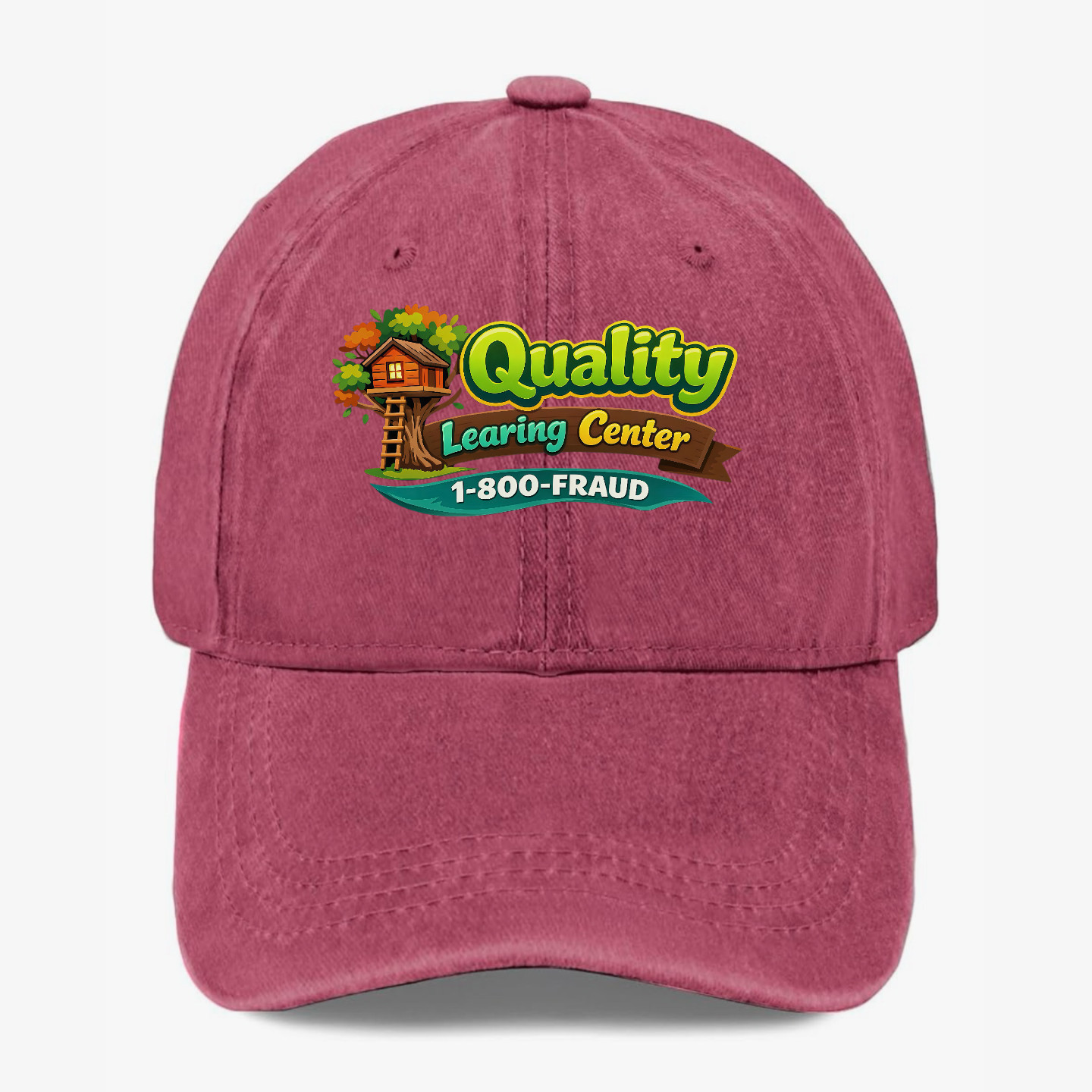 Funny Quality Learning Center Hat 1-800-FRAUD Satire Meme Cap Humor Gift