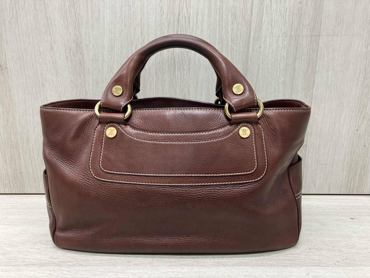 CELINE Boogie Bag Suede Brown Handbag Shoulder Tote Vintage Authentic