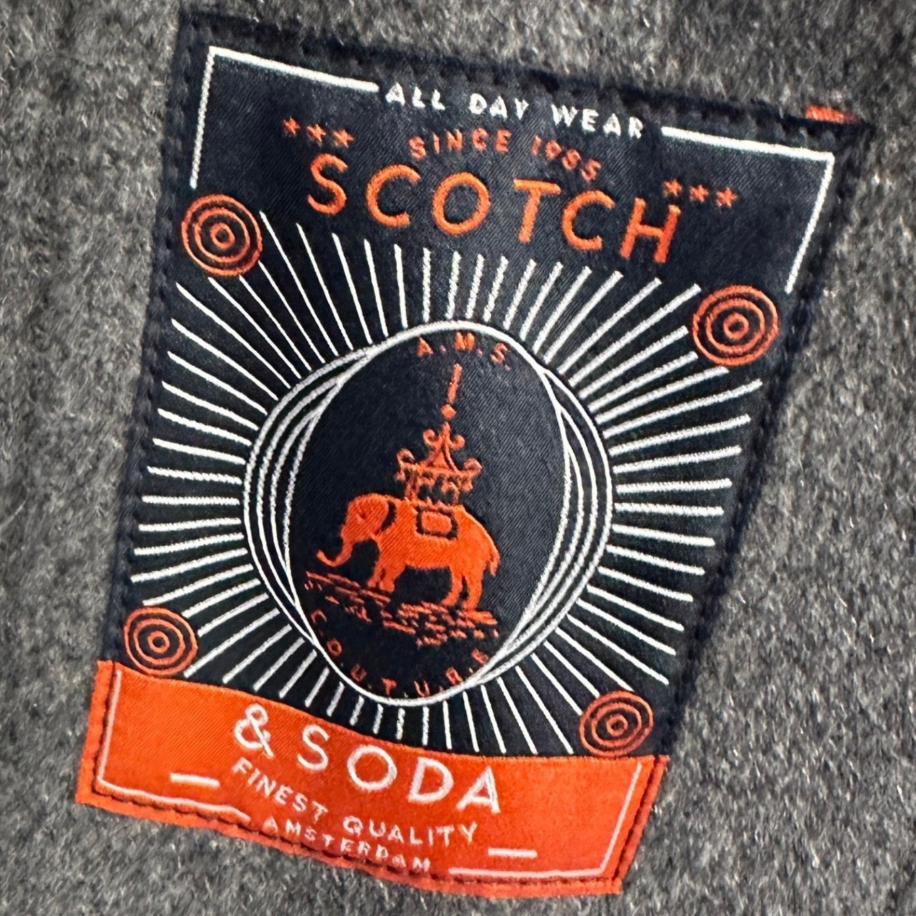 Scotch Soda Wool Blend Jacket Mens XL Grey Duffle Pea Coat Hooded Toggle Zip