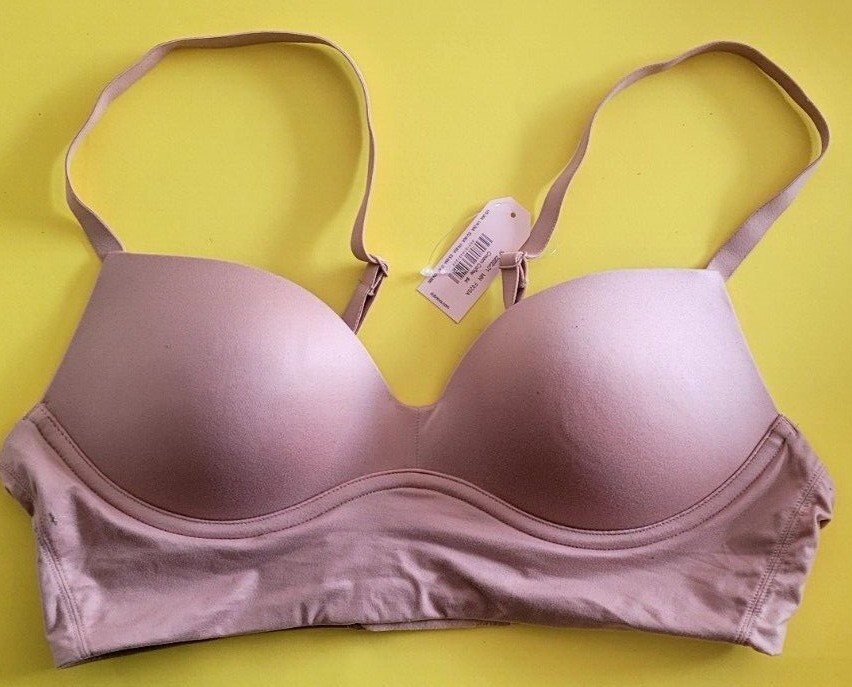 DOBREVA Women’s Push Up Wireless Bra Padded T Shirt Bras No Underwire Plunge/ 8