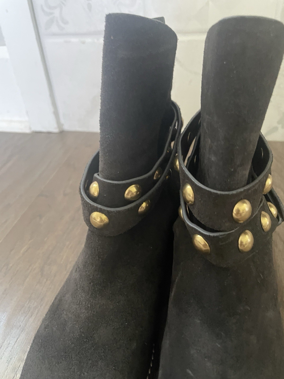 See by Chloe Neo Janis Brown Suede Ankle Boots Sz 37 US 7