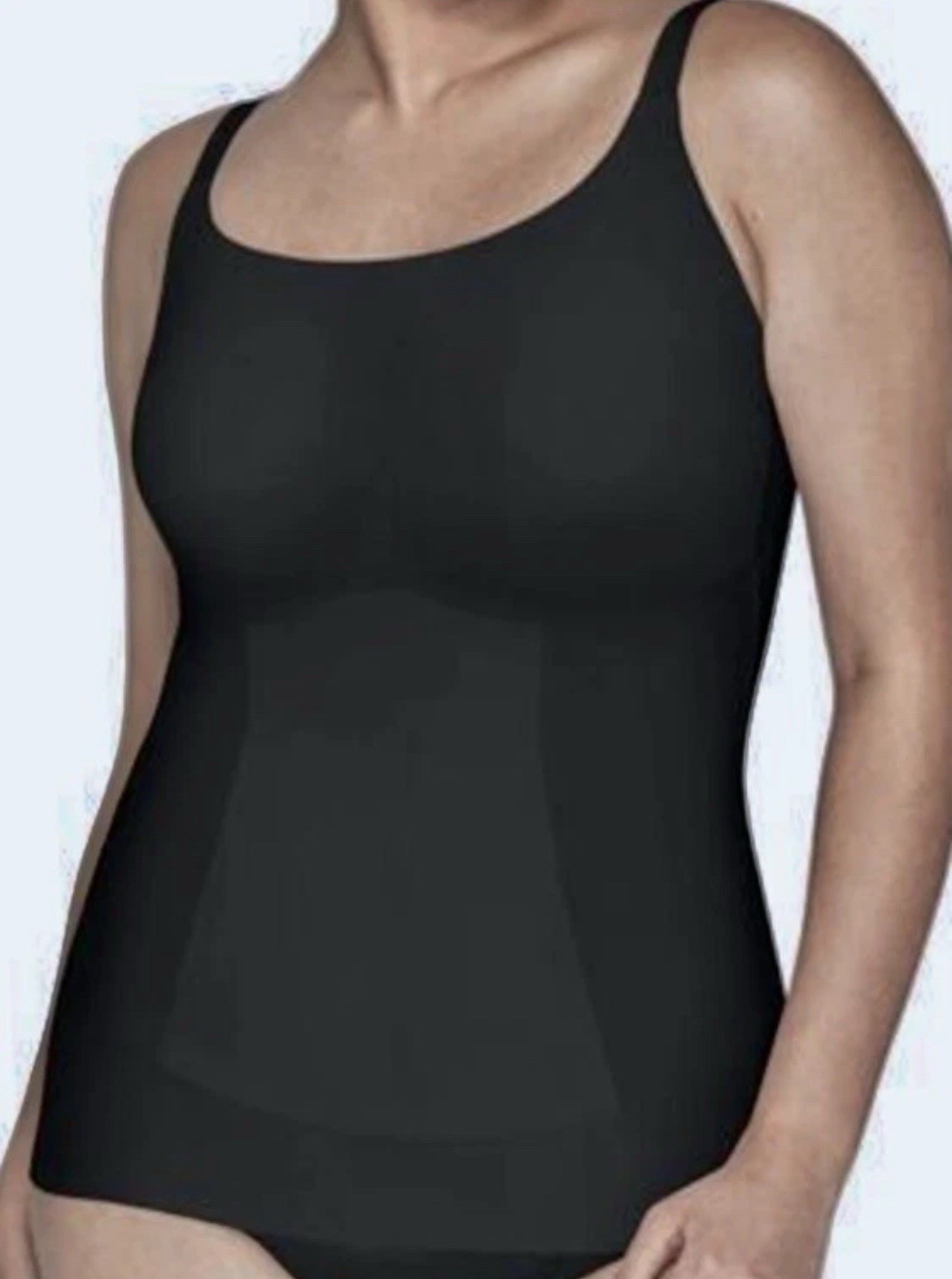 MAIDENFORM Power Players Convertible BLACK Camisole Shaping Top Womens Sz M