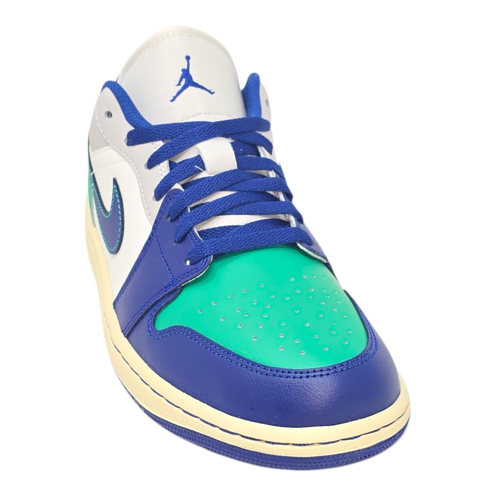 Nike AIR JORDAN 1 LOW RARE Sail Deep Royal Blue Size 9 553558 147