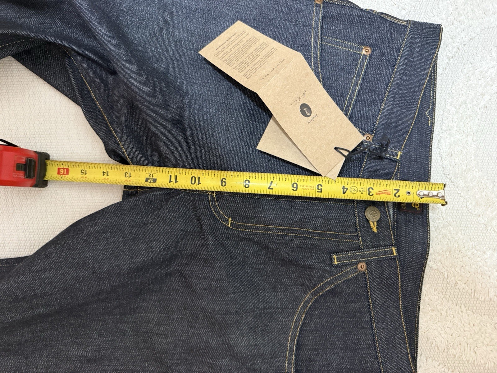 NWT Lee 101Z Premium Selvedge Denim Jeans – Raw Indigo Made with Japanese Denim