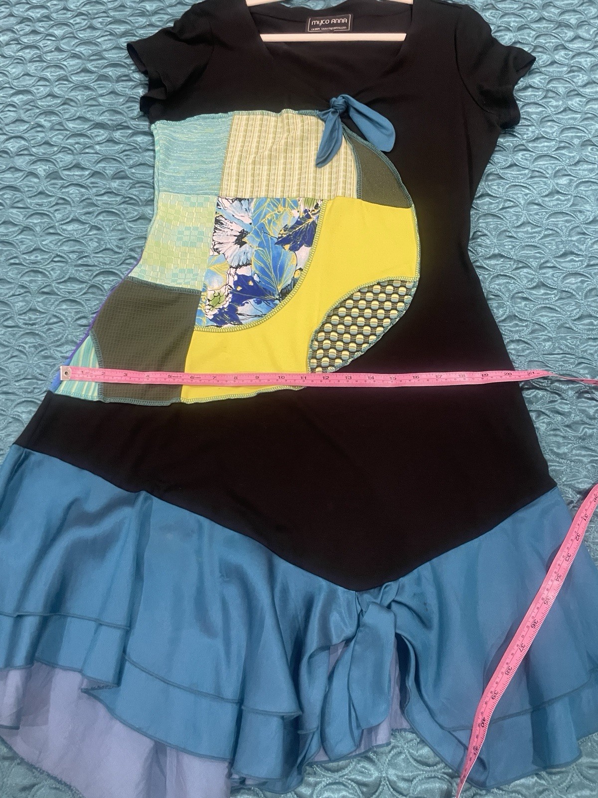 Eco-Friendly Handmade Dress From Recycled Material, New Size 10-12