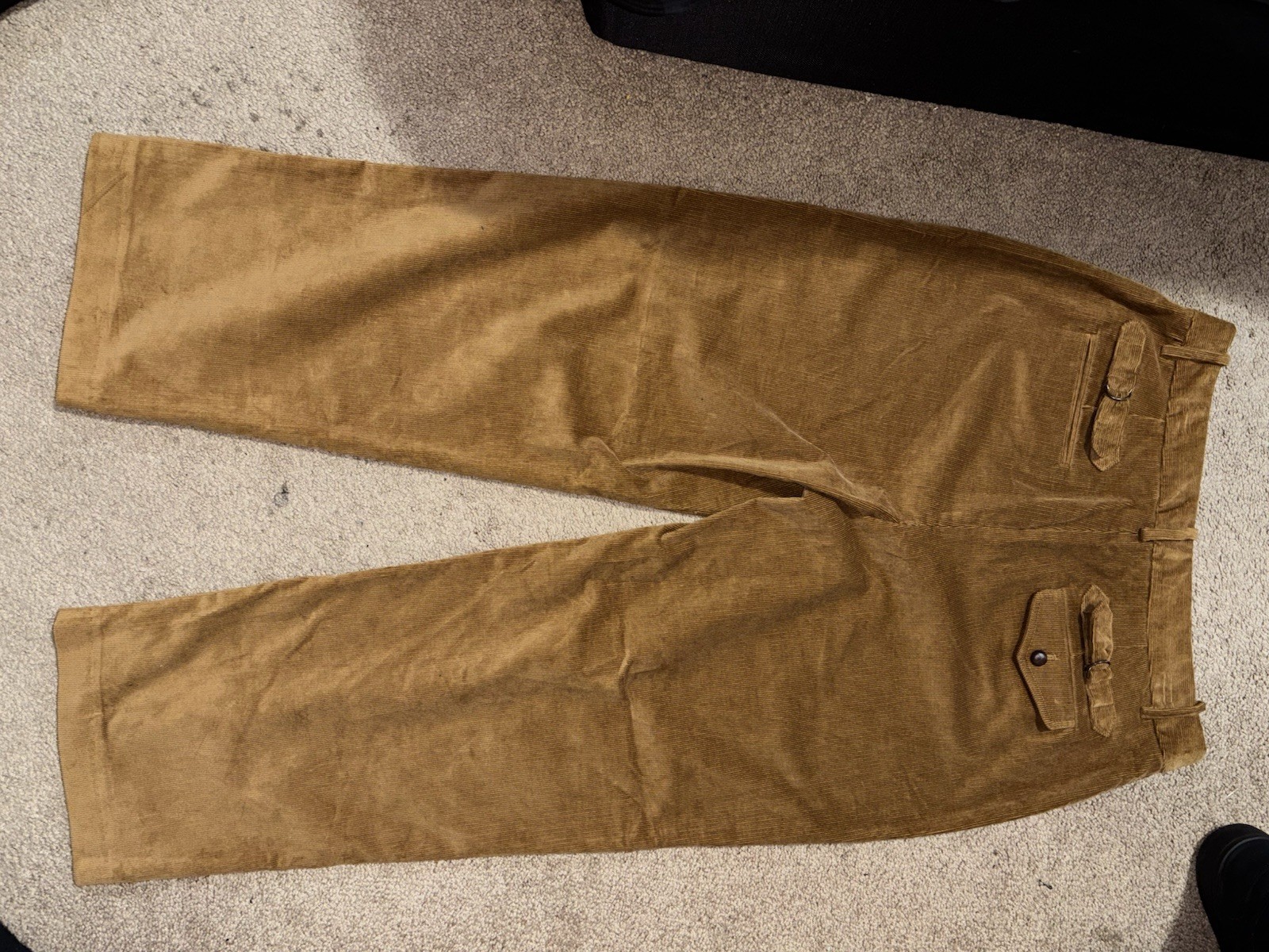 DÔEN Women’s Brown Corduroy Straight Ankle Pants High Rise Pockets Size 14
