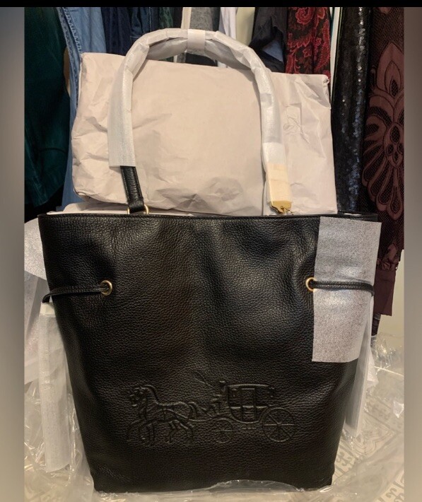 Coach Andy Tote With Horse And Carriage