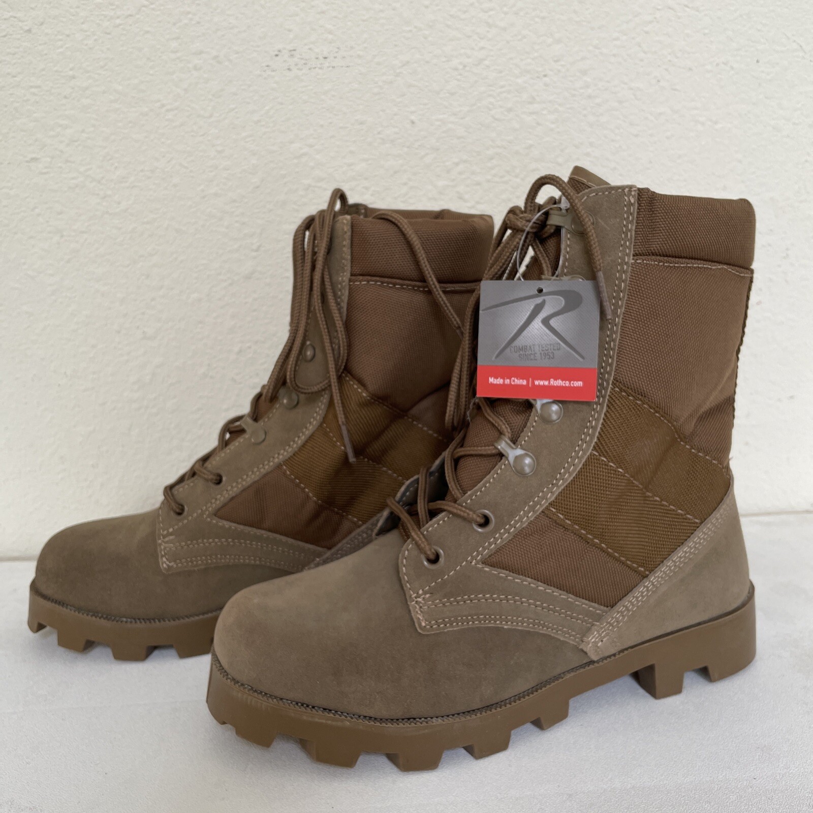 NIB Rothco AR 670-1 Coyote Brown Speedlace Jungle Boot Brown Tan Size 7