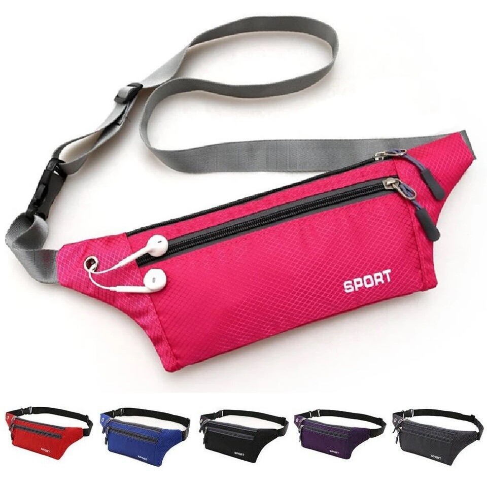 Waterproof Running Belt Fanny Pack Waist Pouch Outdoor Camping Hiking Zip Bag