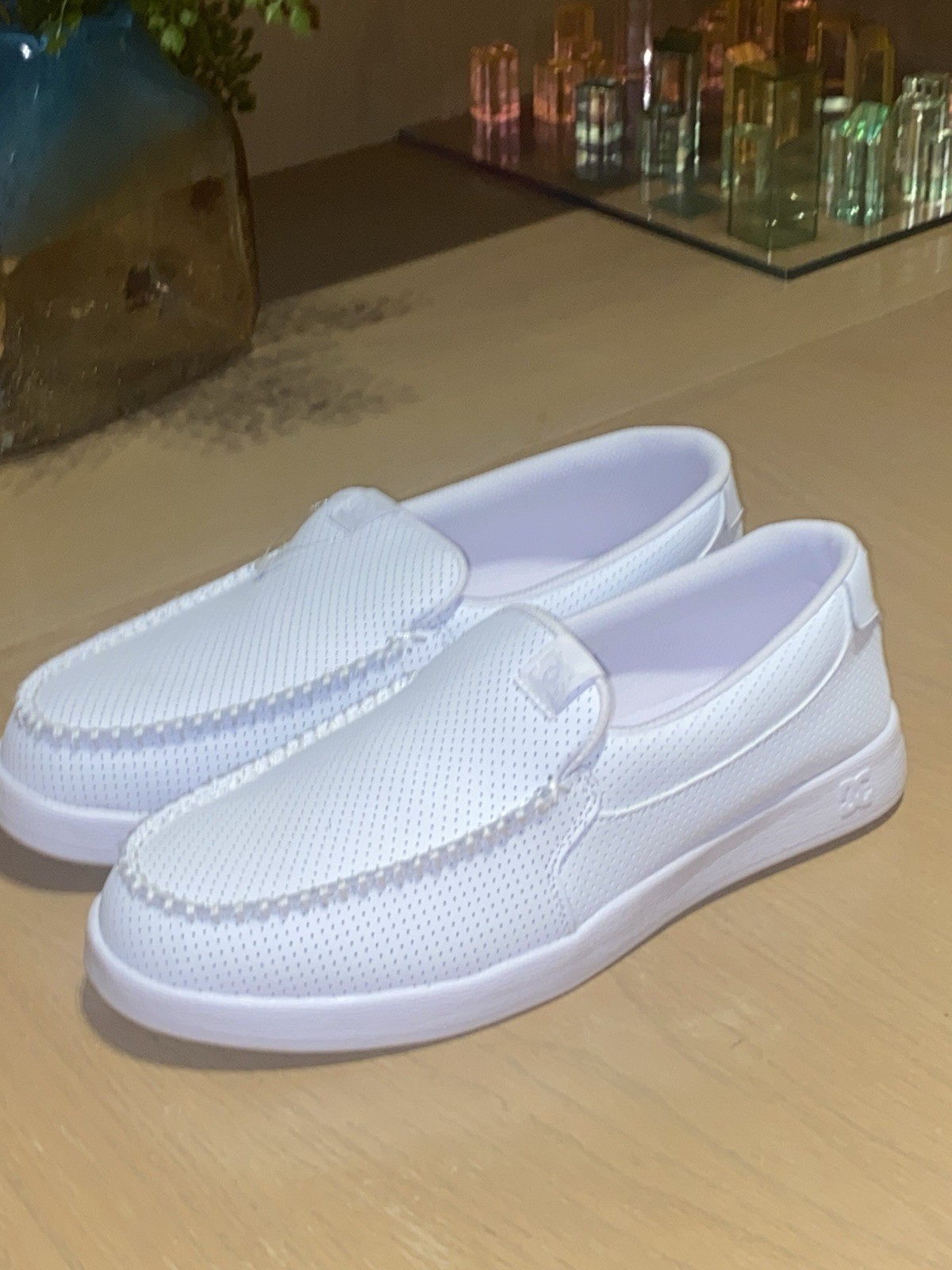 DC Villain 2 Slip On Moc-Toe Shoes Men’s Size 13 All White NWT