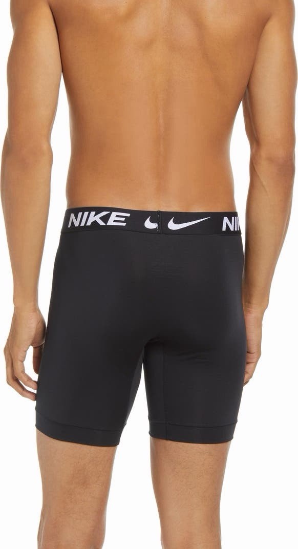 Nike Essential Micro Long Leg Boxer Briefs 3-Pack – Black Men’s Size L Open Box