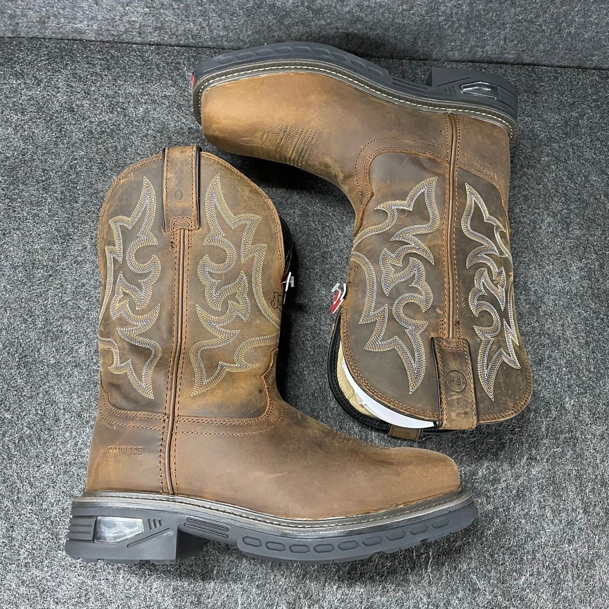 JUSTIN Rigman 11″ Waterproof Western Boots Men’s Size 8.5 D Brown